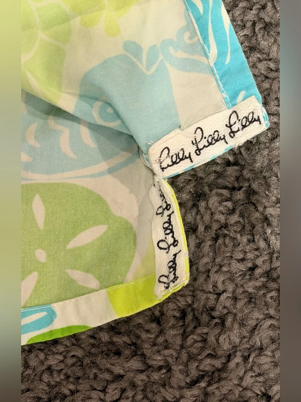 LILLY PULITZER Vintage White Cool Water Fish & Seashell Print Swimming Trunk L